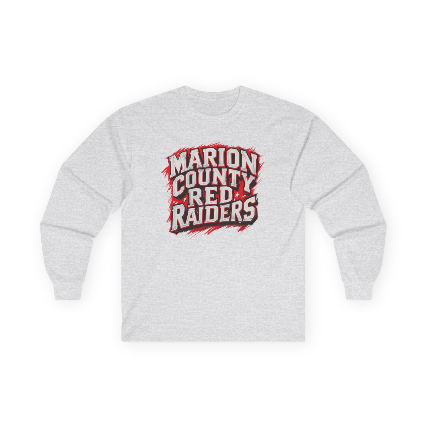 Adult Long Sleeve Tee \ Marion County Red Raiders \ MC1
