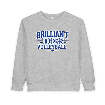 Toddler Crewneck Sweatshirt \ Brilliant Tigers Volleyball \ BTV2