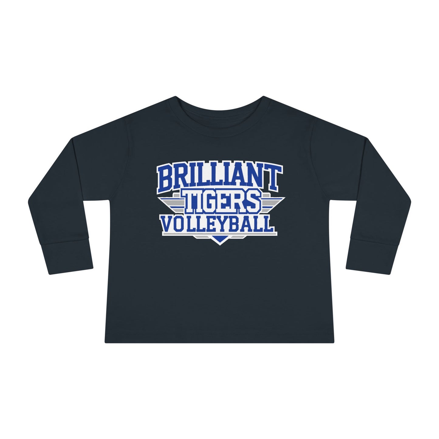 Toddler Long Sleeve Tee \ Brilliant Tigers Volleyball \ BTV2