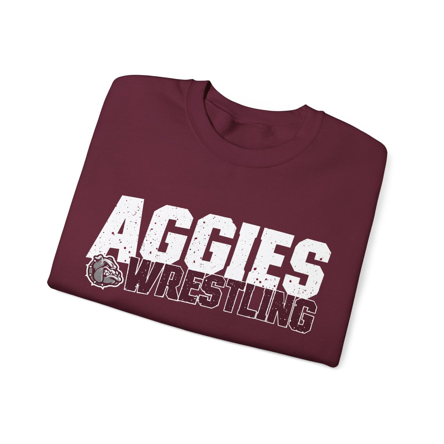 Adult Crewneck Sweatshirt \ Hamilton Aggies Wrestling \ HAW3