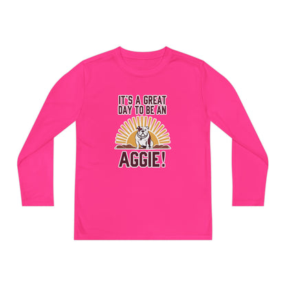 Youth Long Sleeve Tee \ It's a Great Day to be an Aggie! \ GDA4