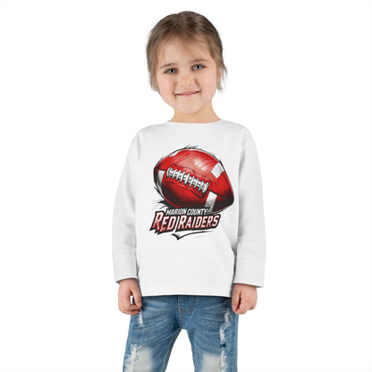 Toddler Long Sleeve Tee \ Marion County Red Raiders Football \ MCF1