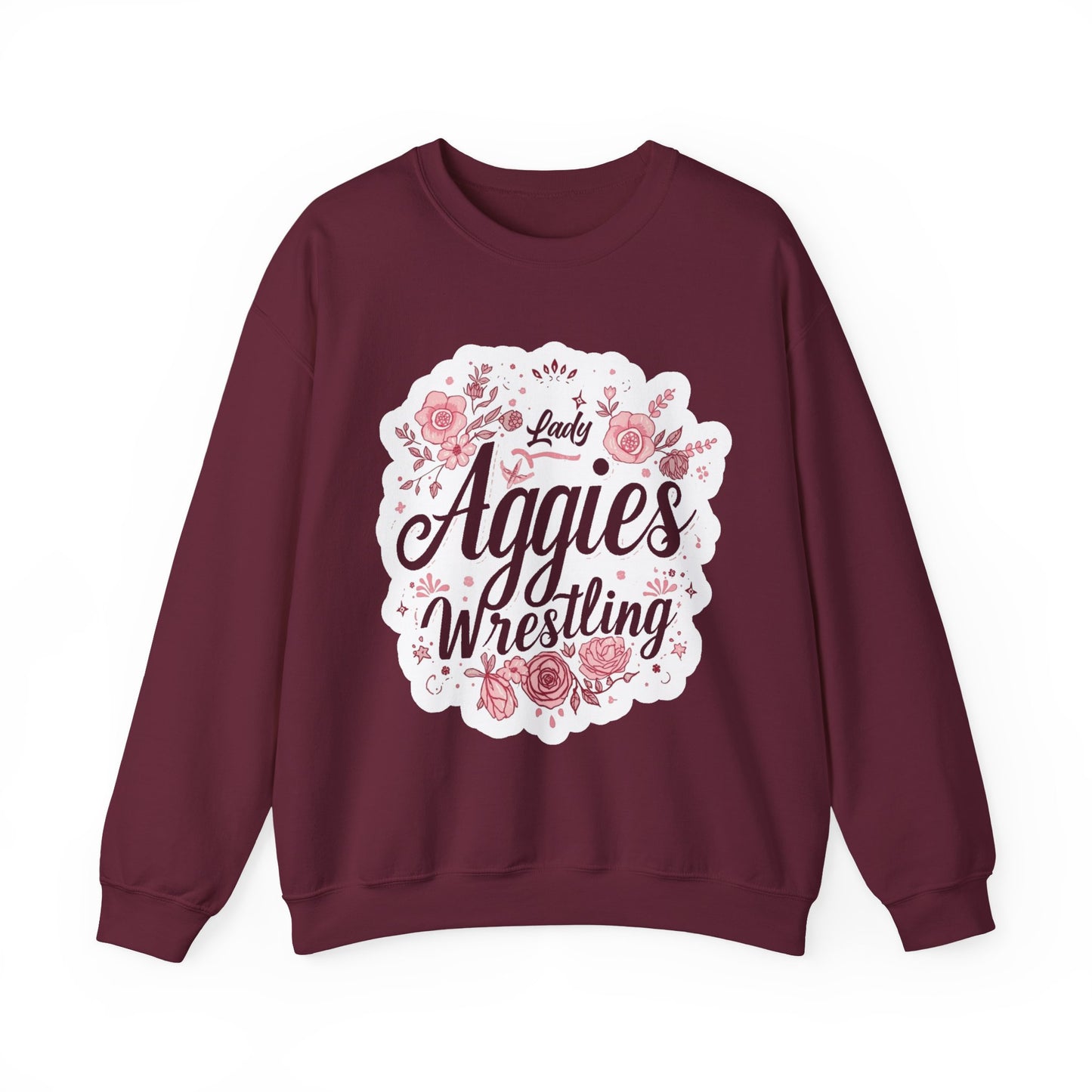 Adult Crewneck Sweatshirt \ Hamilton Aggies Wrestling \ HAWG1