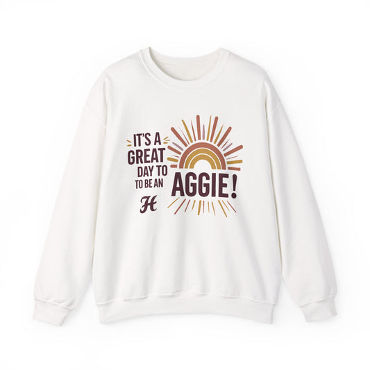 Adult Crewneck Sweatshirt \ It's a Great Day to be an Aggie! \ GDA1