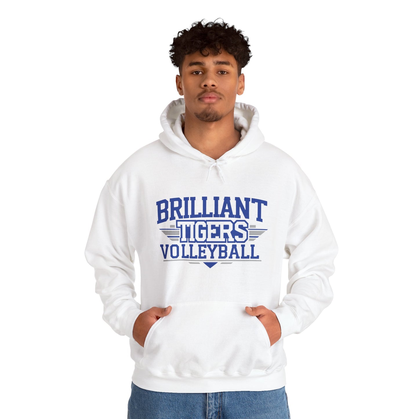 Adult Hoodie Sweatshirt \ Brilliant Tigers Volleyball \ BTV2