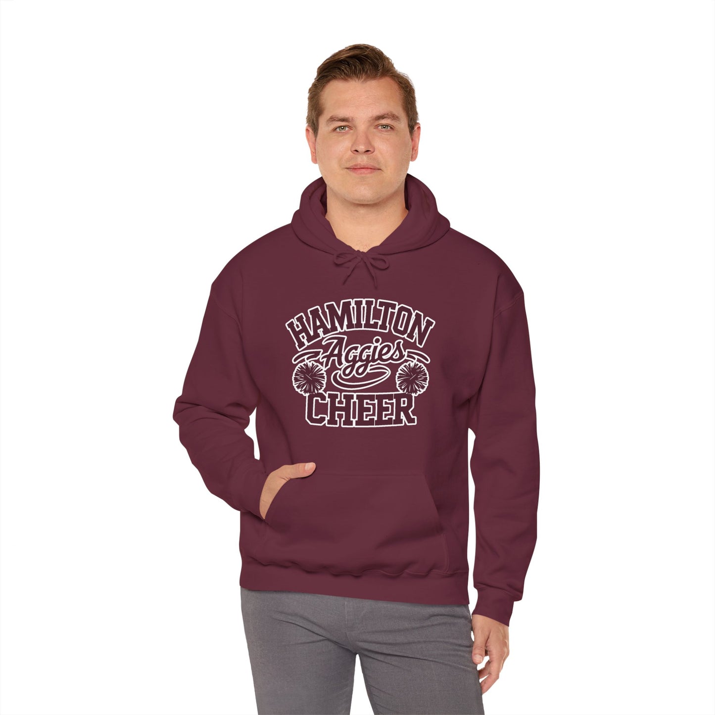 Adult Hoodie Sweatshirt \ Hamilton Aggies Cheer \ HAC2