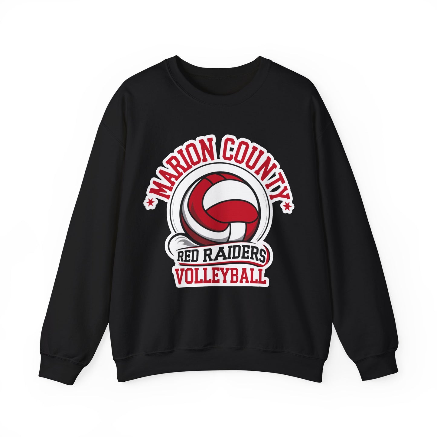 Adult Crewneck Sweatshirt \ Marion County Red Raiders Volleyball \ MCV1