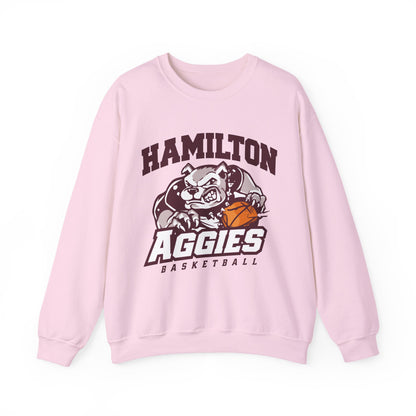 Adult Crewneck Sweatshirt \ Hamilton Aggies Basketball \ HABB1