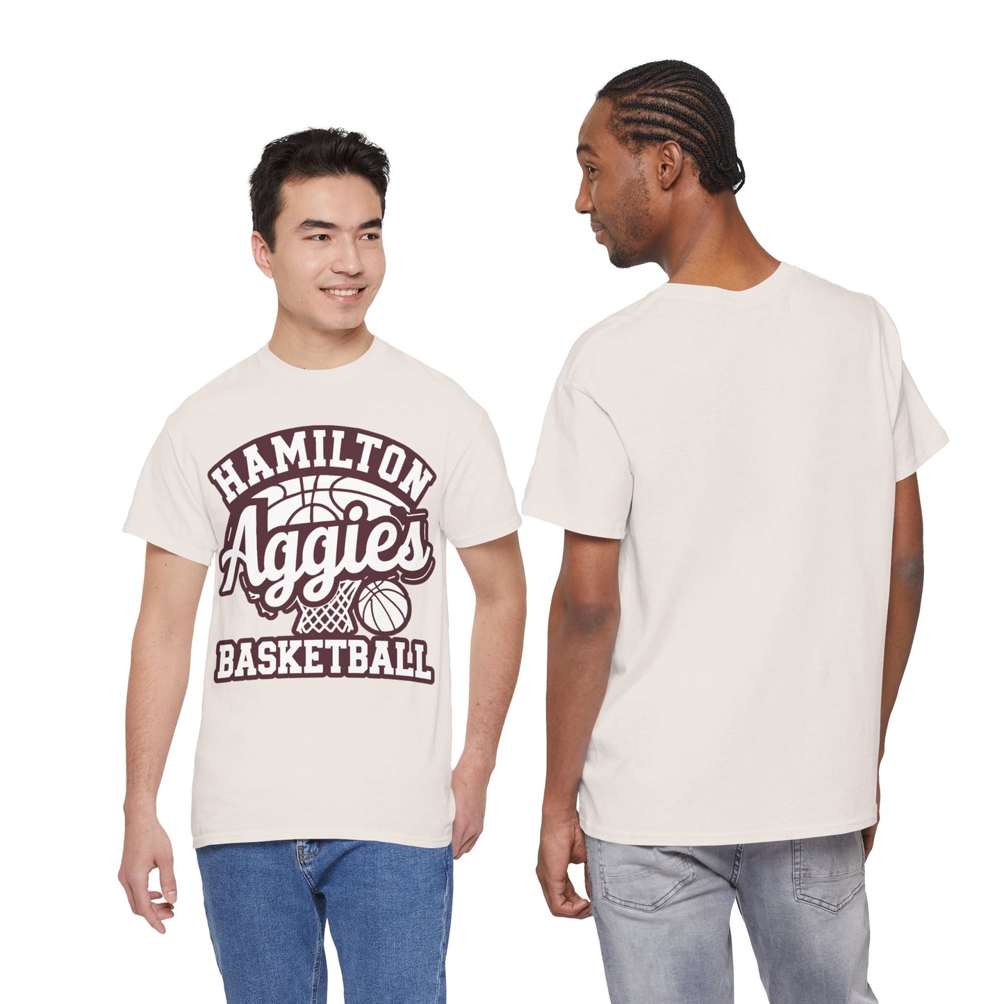 Adult Tee \ Hamilton Aggies Basketball \ HABKG1