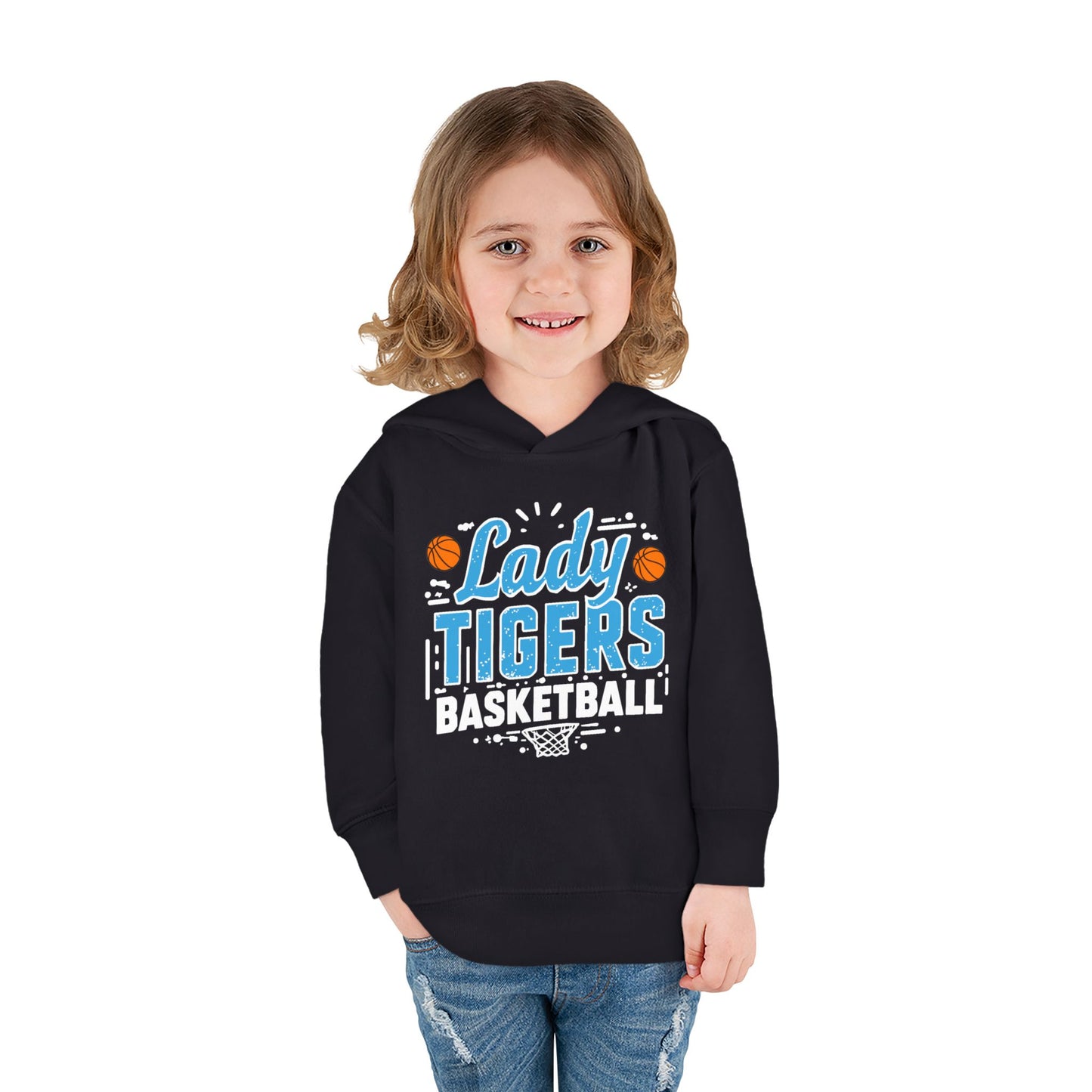 Toddler Hoodie Sweatshirt \ Brilliant Tigers Basketball \ BTBKG1