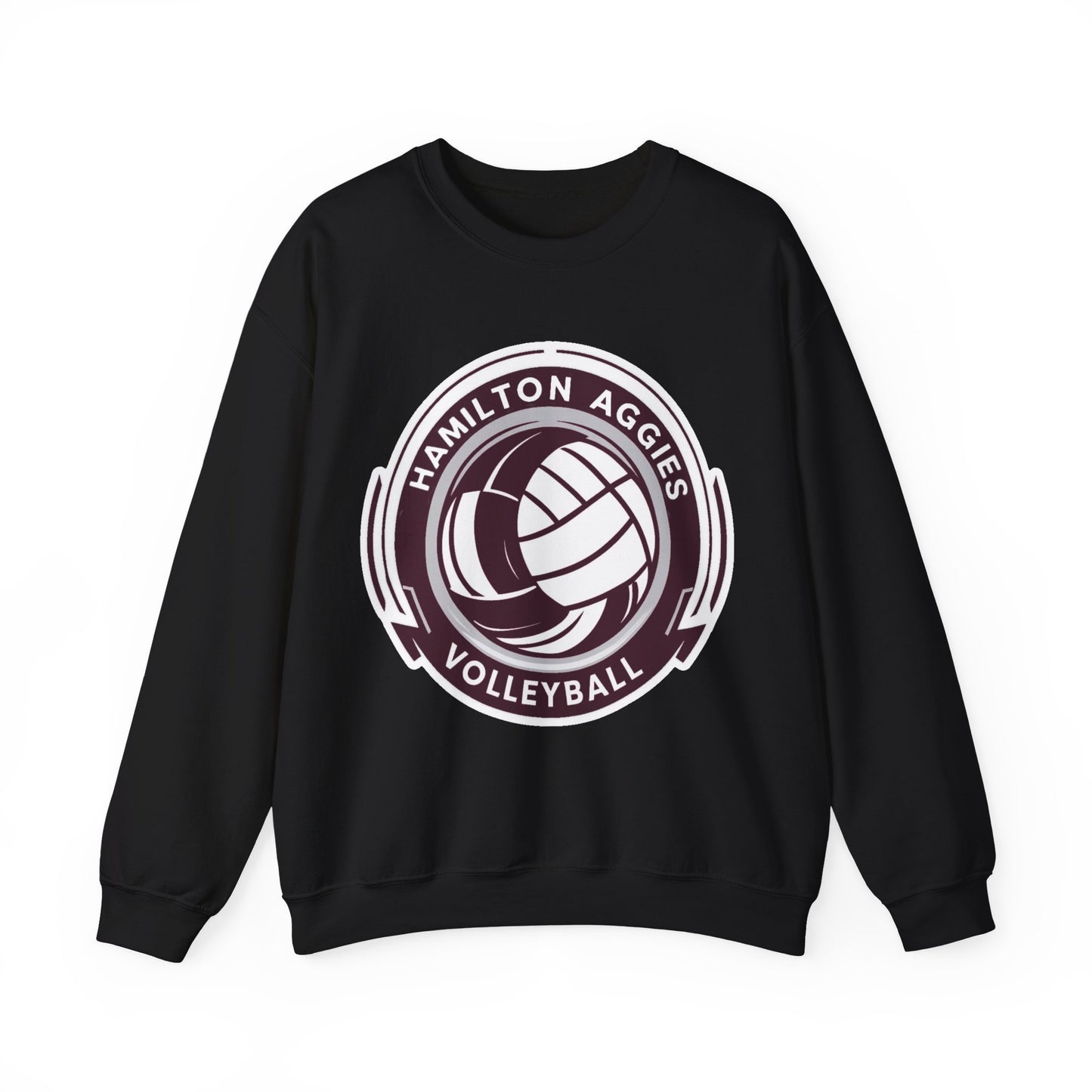Adult Crewneck Sweatshirt \ Hamilton Aggies Volleyball \ HAV1