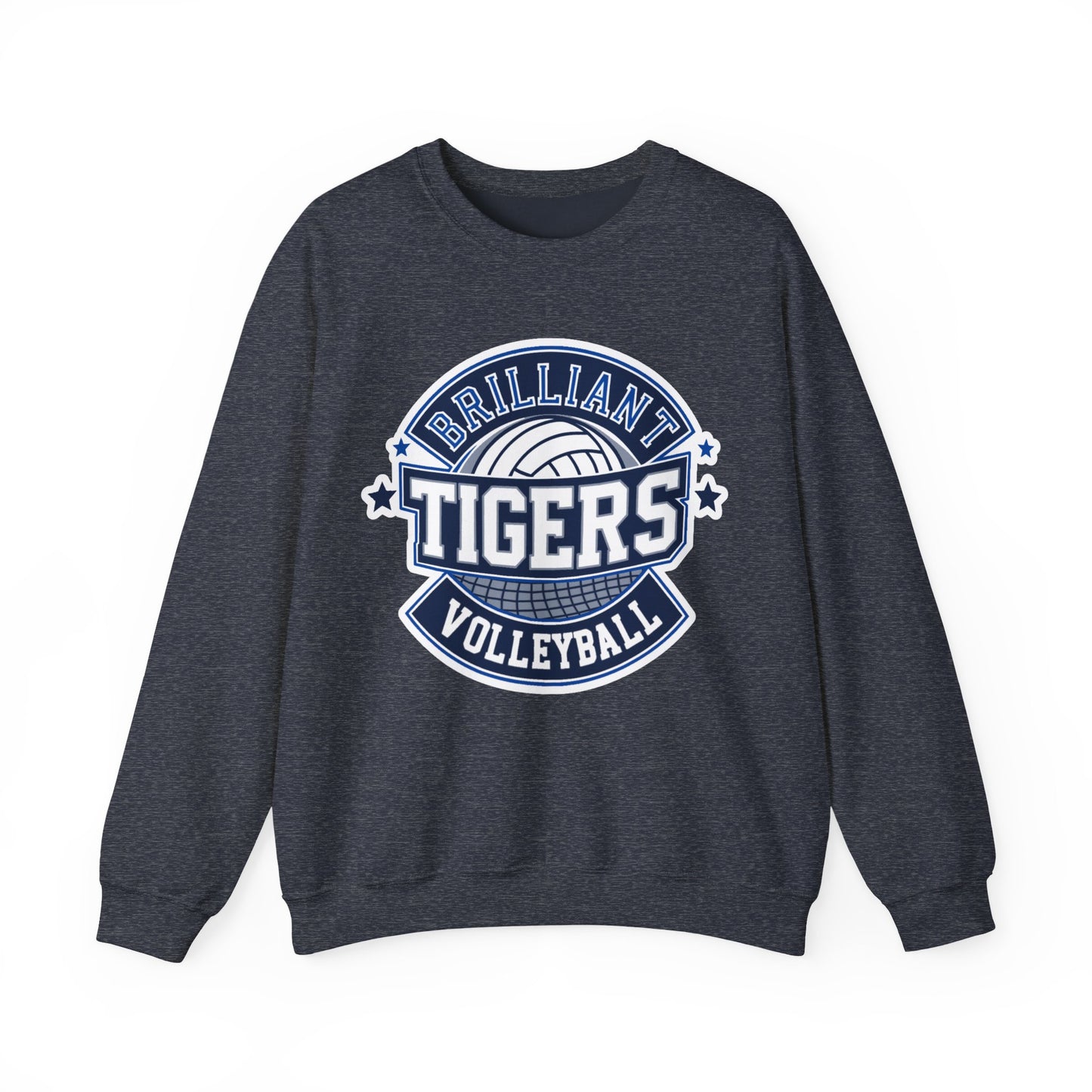 Adult Crewneck Sweatshirt \ Brilliant Tigers Volleyball \ BTV1