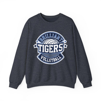 Adult Crewneck Sweatshirt \ Brilliant Tigers Volleyball \ BTV1