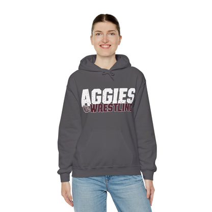 Adult Hoodie Sweatshirt \ Hamilton Aggies Wrestling \ HAW3