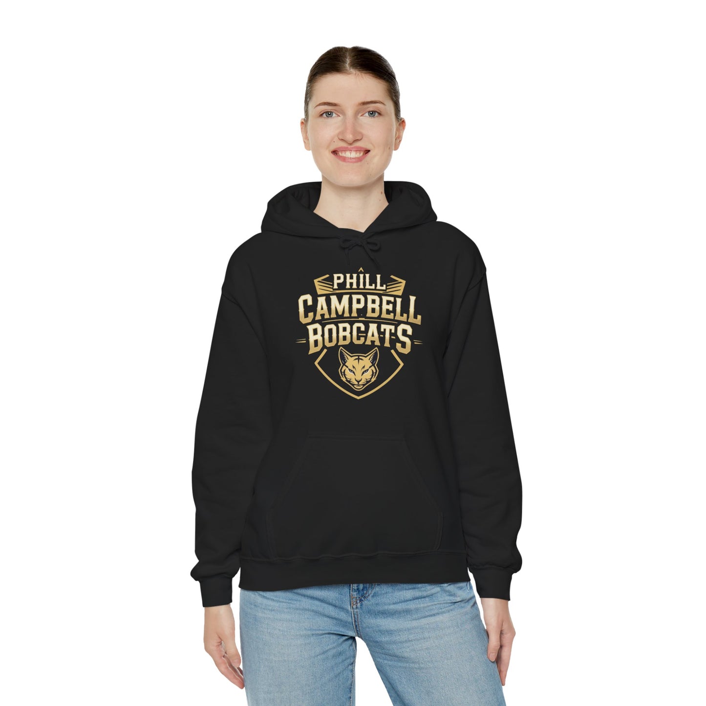 Adult Hoodie Sweatshirt \ Phill Campbell Bobcats \ PCB1