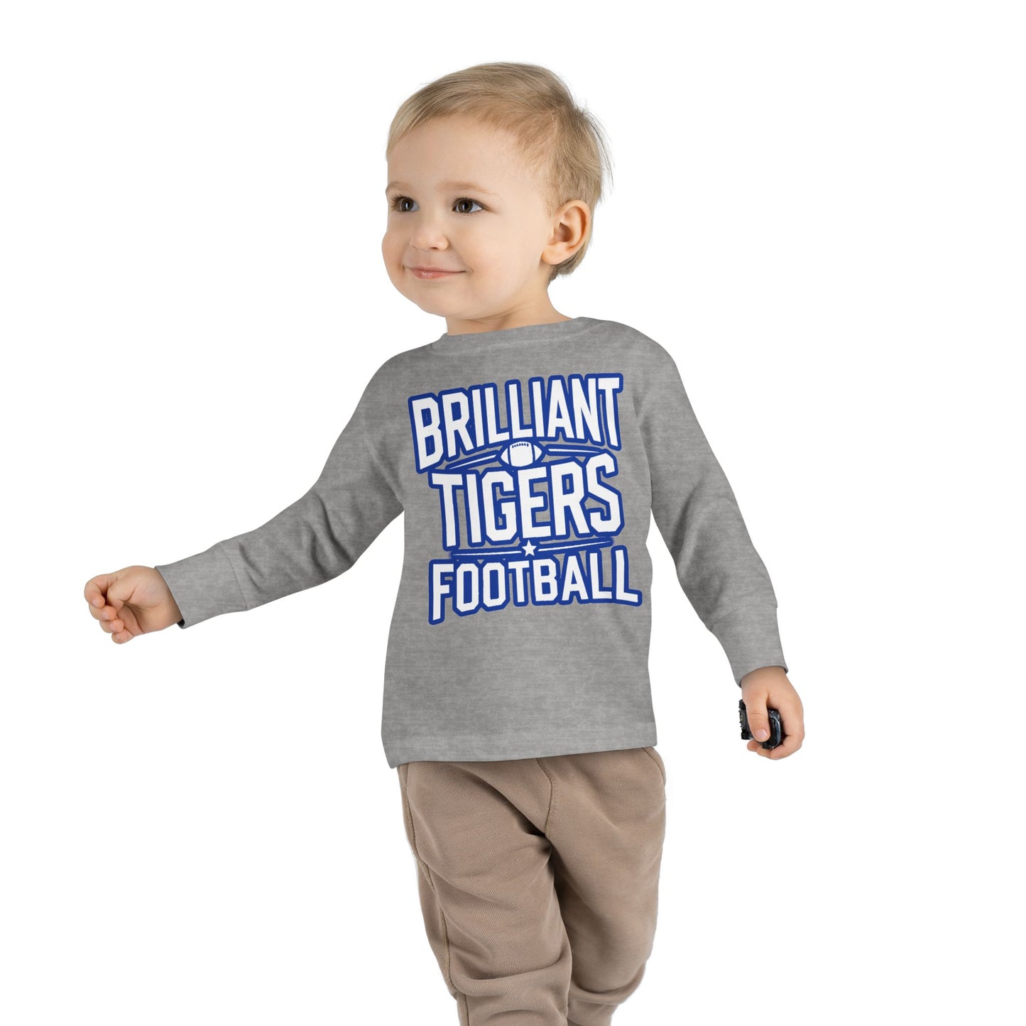 Toddler Long Sleeve Tee \ Brilliant Tigers Football \ BTF1