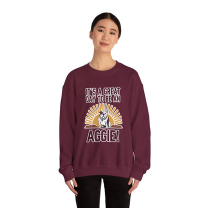 Adult Crewneck Sweatshirt \ It's a Great Day to be a Aggie! \ GDA4
