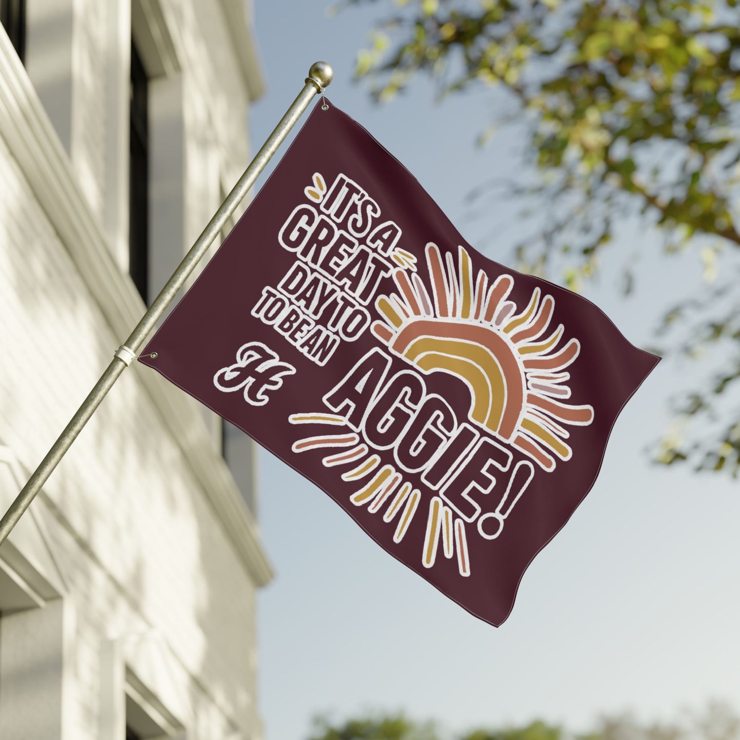 Double Sided Flag \ It's a Great Day to be an Aggie! \ GDA1