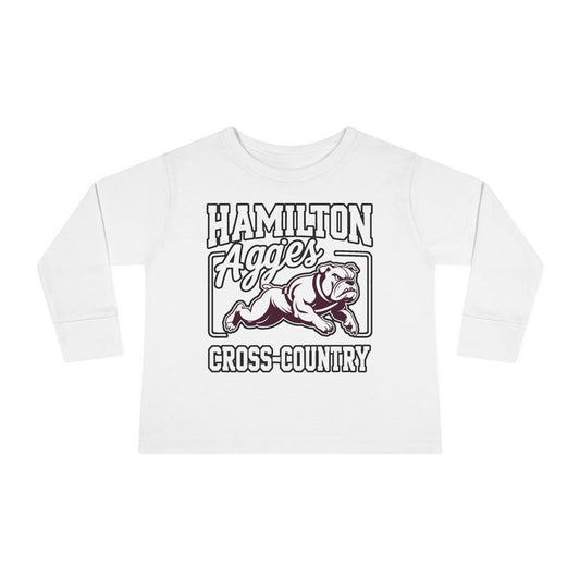 Toddler Long Sleeve Tee \ Hamilton Aggies Cross-Country \ HCC2