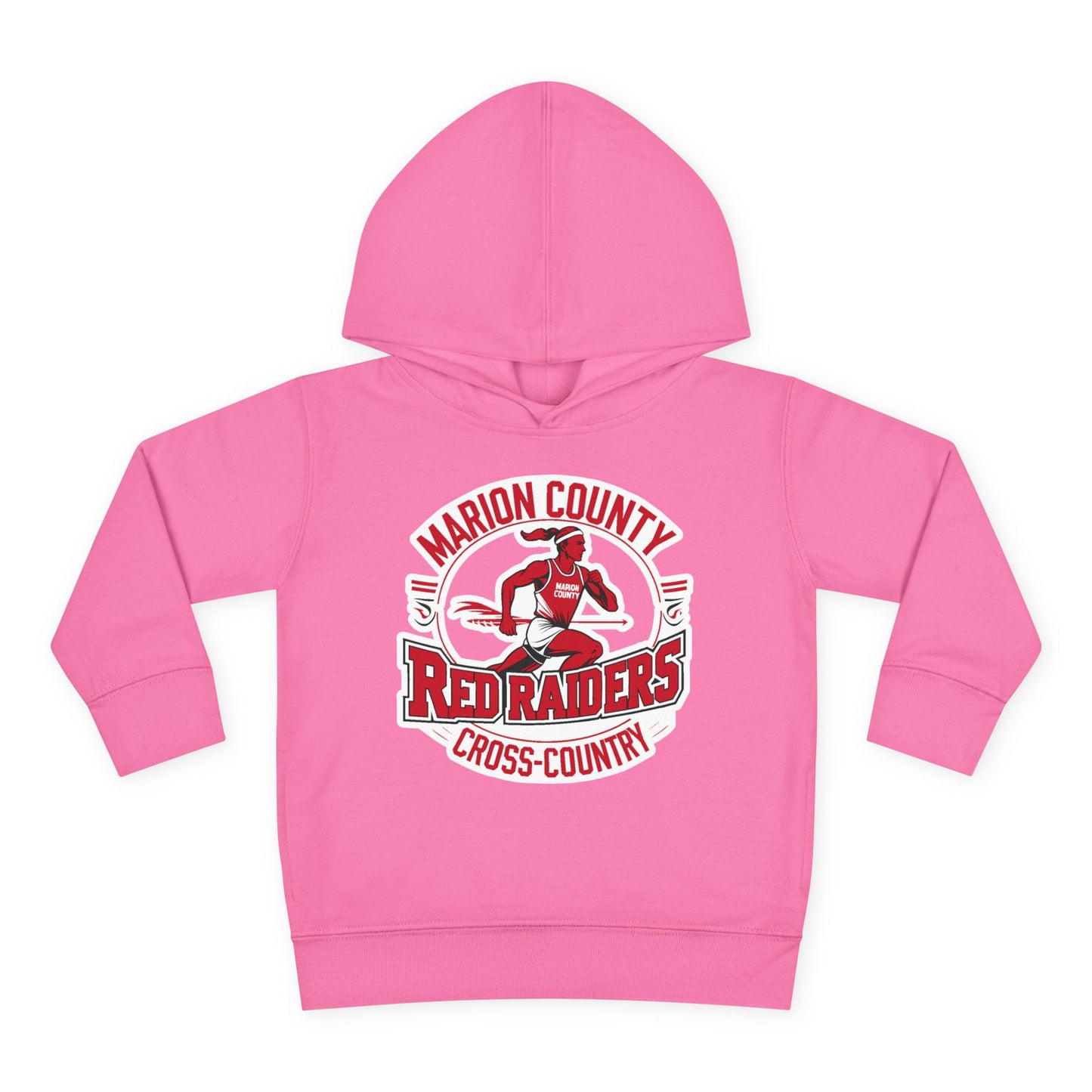 Toddler Hoodie Sweatshirt \ Marion County Red Raiders Cross-Country \ MCCC2