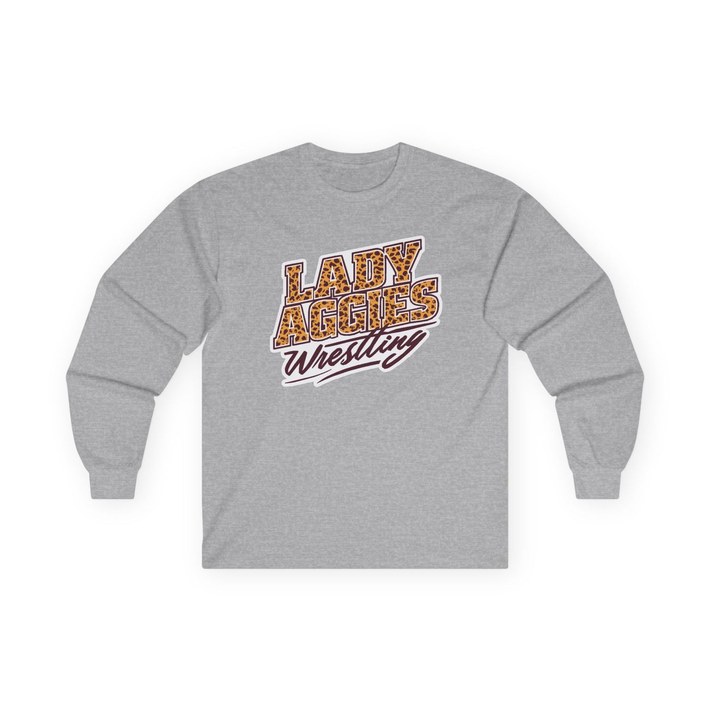 Adult Long Sleeve Tee \ Hamilton Aggies Wrestling \ HAWG3