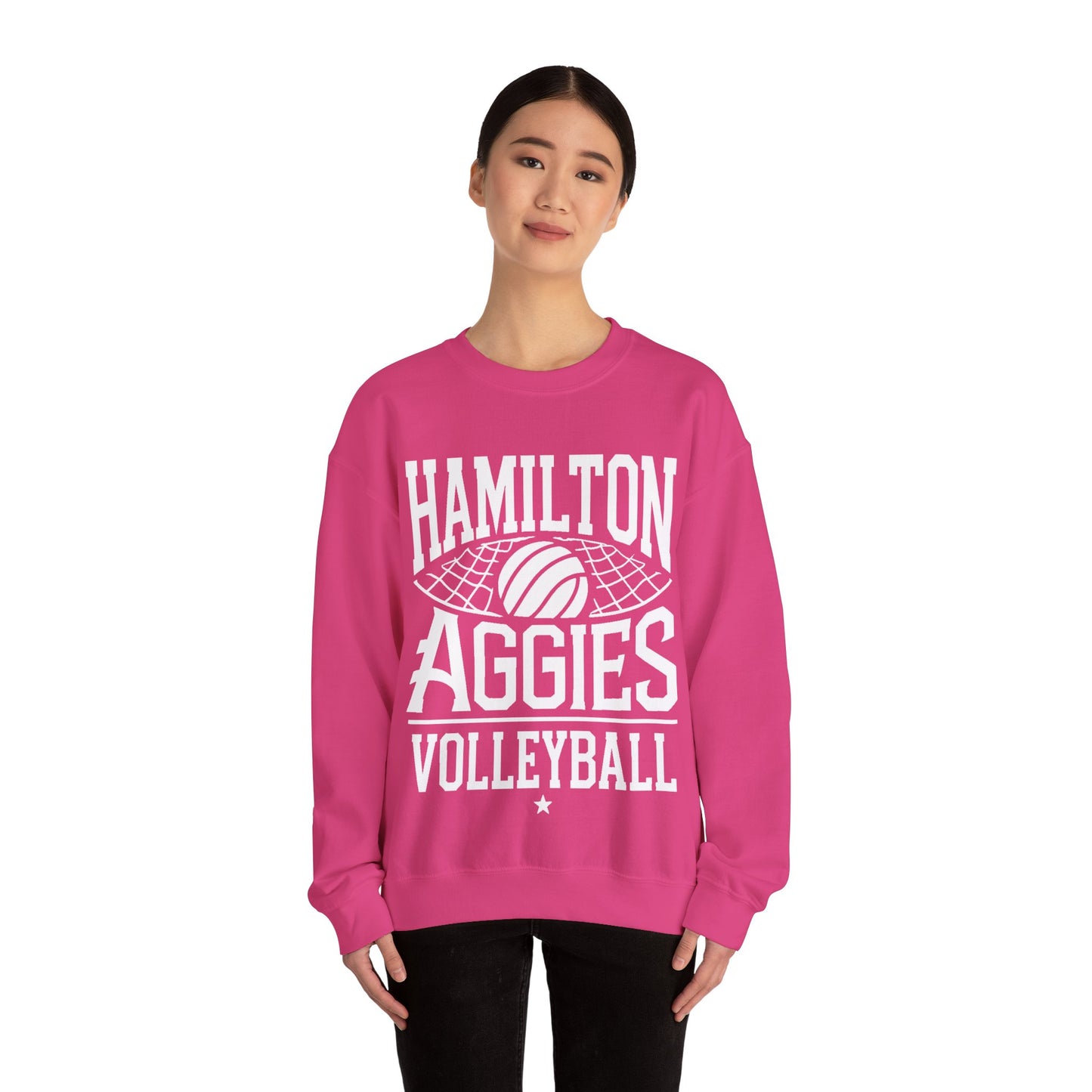 Adult Crewneck Sweatshirt \ Hamilton Aggies Volleyball \ HAV2