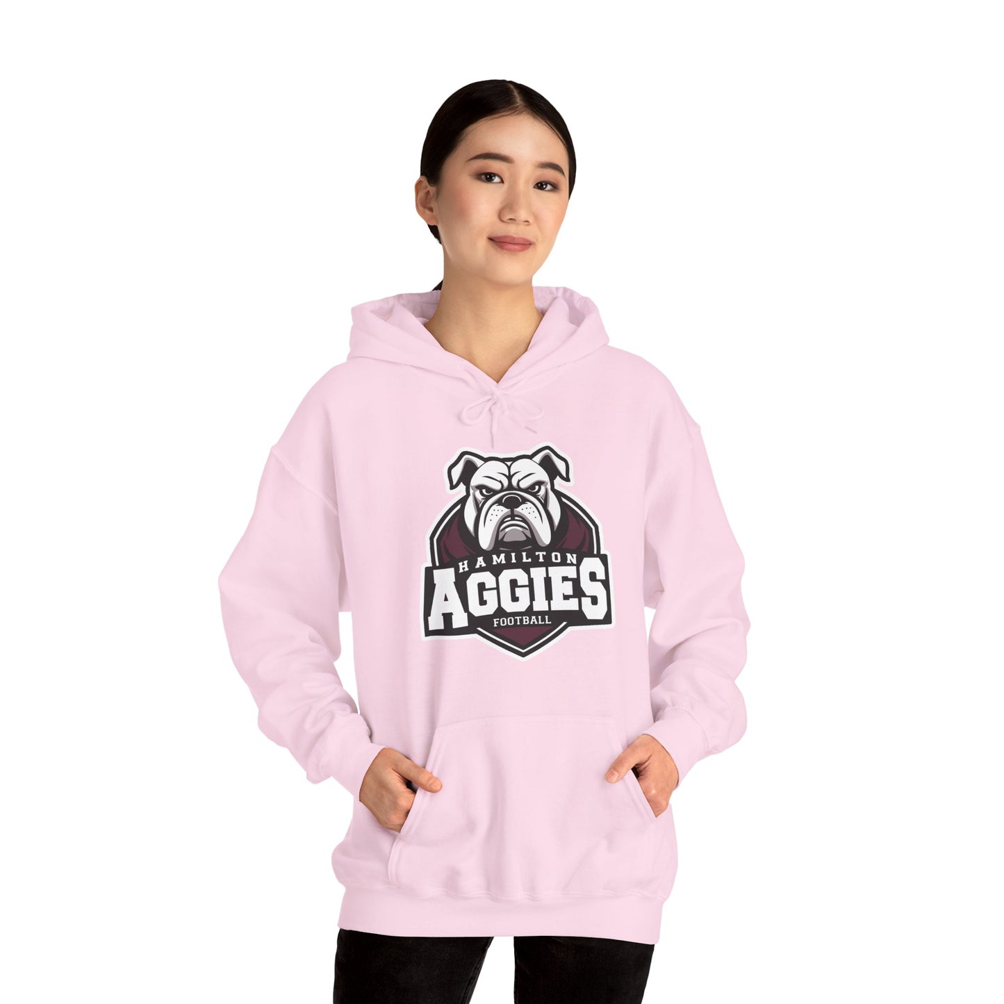 Adult Hoodie Sweatshirt \ Hamilton Aggies Football \ HAF2