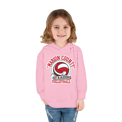 Toddler Hoodie Sweatshirt \ Marion County Red Raiders Volleyball \ MCV1