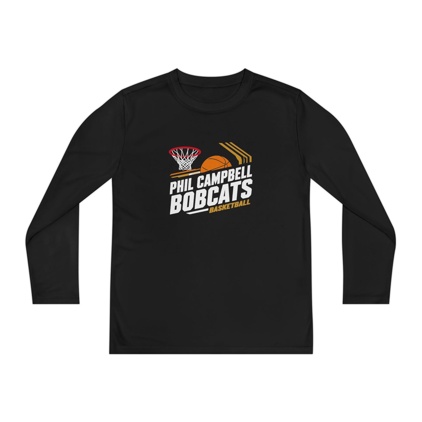 Youth Long Sleeve Tee \ Phil Campbell Bobcats Basketball \ PCBBK1