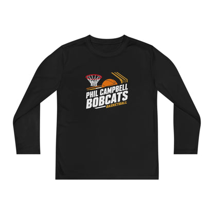 Youth Long Sleeve Tee \ Phil Campbell Bobcats Basketball \ PCBBK1