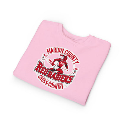 Toddler Crewneck Sweatshirt \ Marion County Red Raiders Cross-Country \ MCCC2