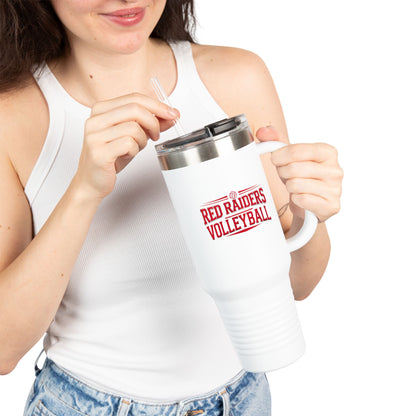 40oz Insulated Tumbler \ Marion County Red Raiders Volleyball \ MCV2