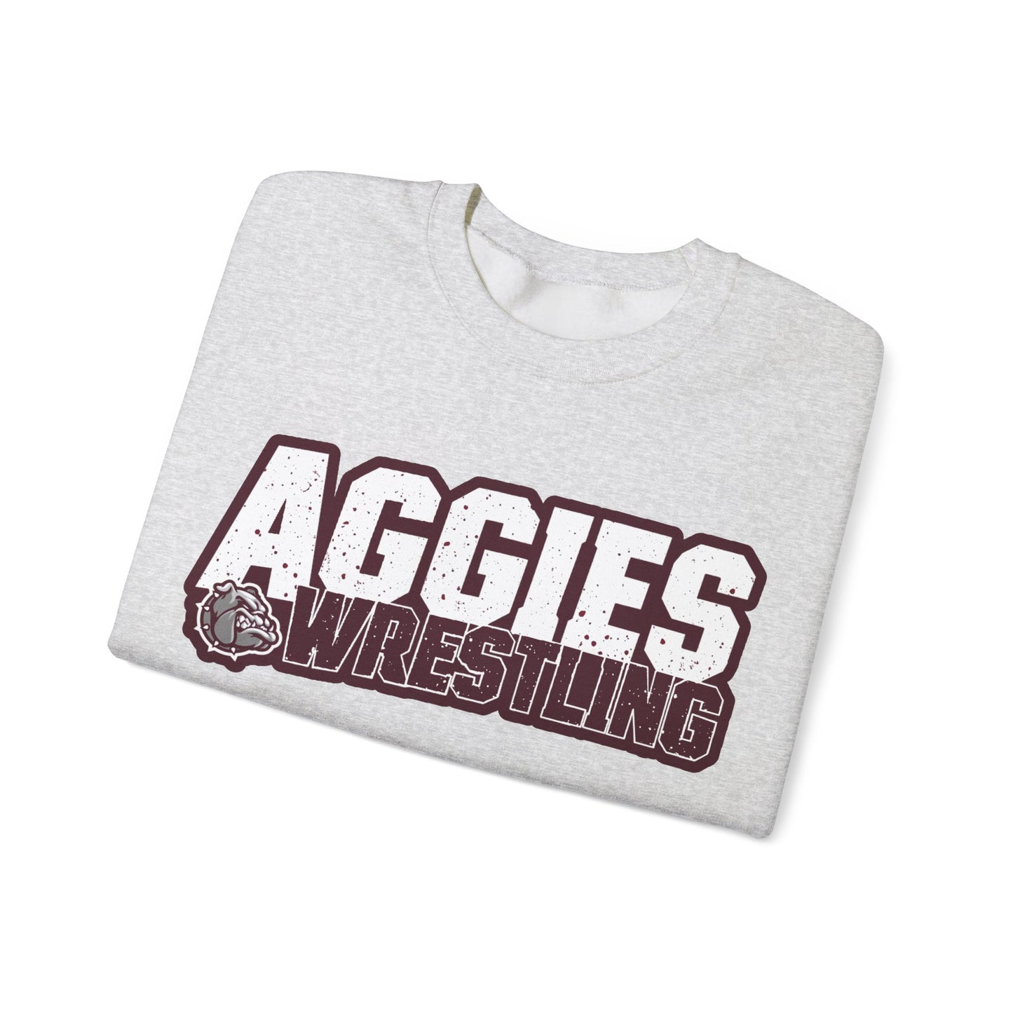 Adult Crewneck Sweatshirt \ Hamilton Aggies Wrestling \ HAW3