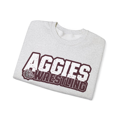 Adult Crewneck Sweatshirt \ Hamilton Aggies Wrestling \ HAW3