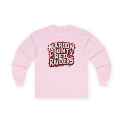 Adult Long Sleeve Tee \ Marion County Red Raiders \ MC1