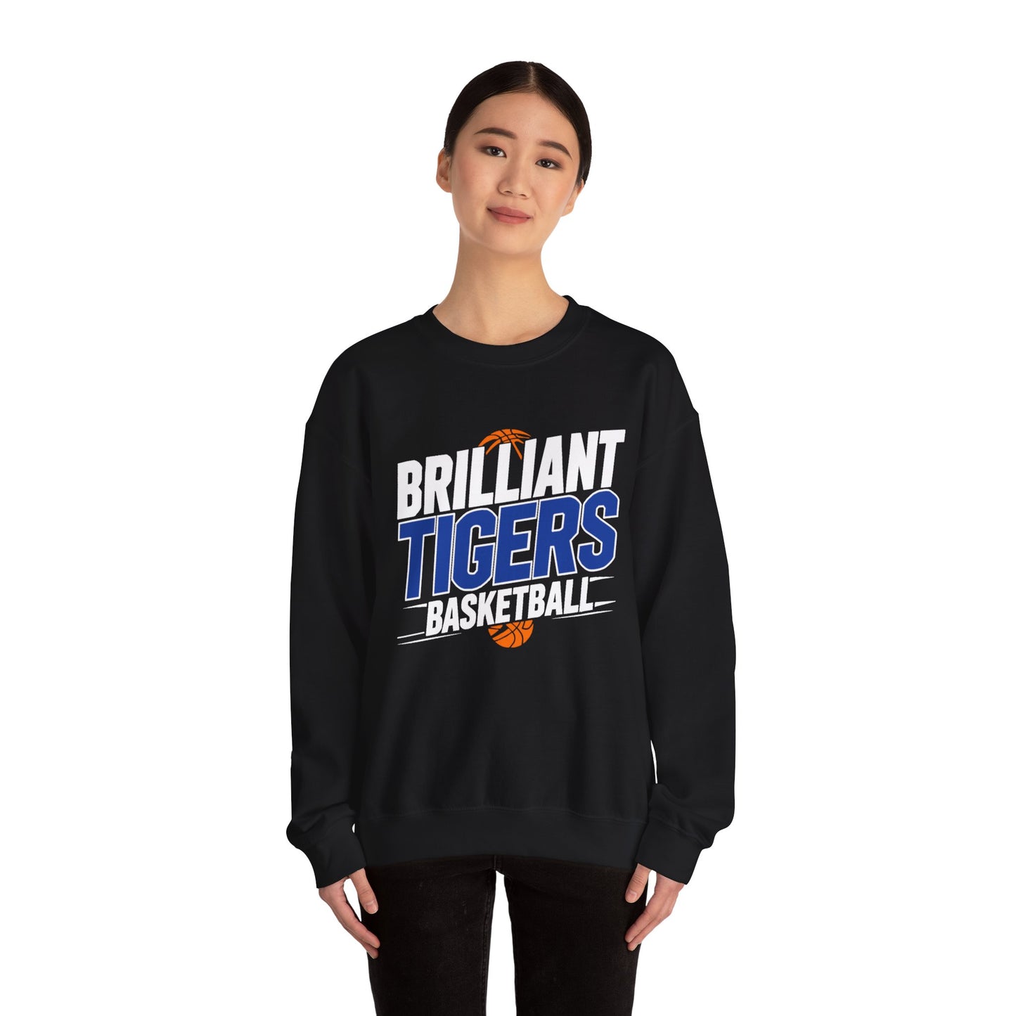 Adult Crewneck Sweatshirt \ Brilliant Tigers Basketball \ BTBK1