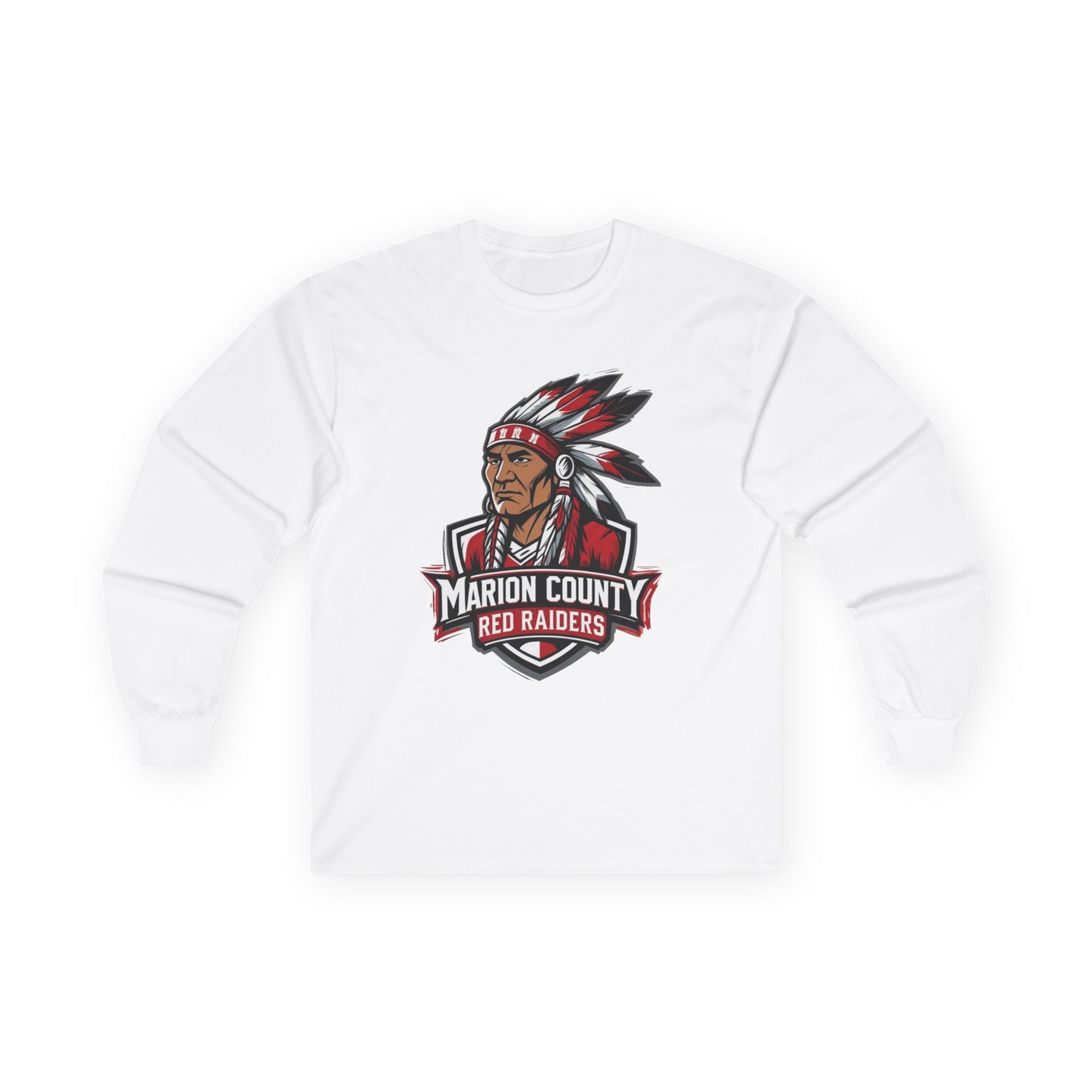 Adult Long Sleeve Tee \ Marion County Red Raiders \ MC2