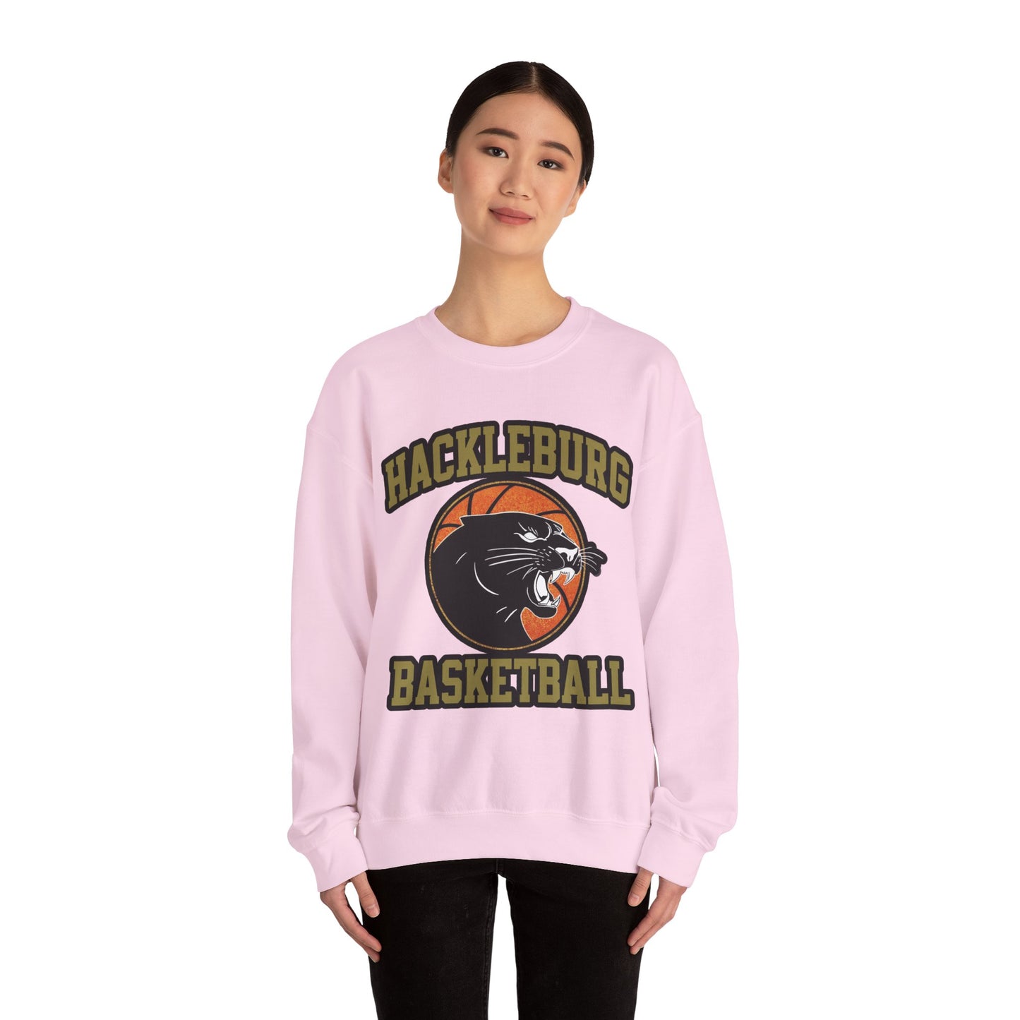 Adult Crewneck Sweatshirt \ Hackleburg Panther Basketball \ HPBK1