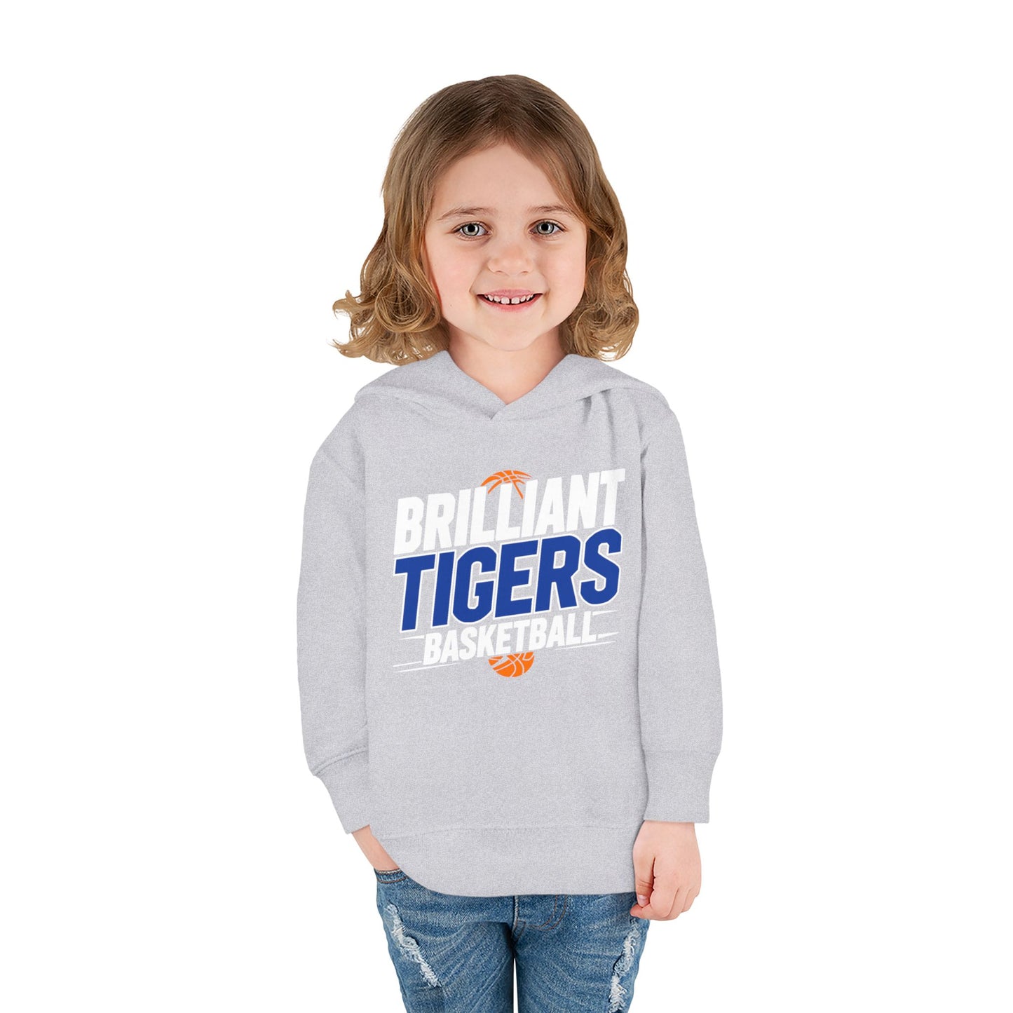 Toddler Hoodie Sweatshirt \ Brilliant Tigers Basketball \ BTBK1