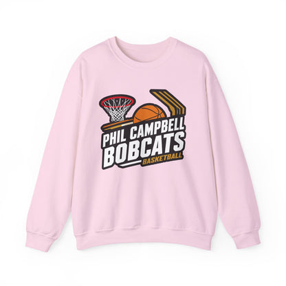Adult Crewneck Sweatshirt \ Phil Campbell Bobcats Basketball \ PCBBK1