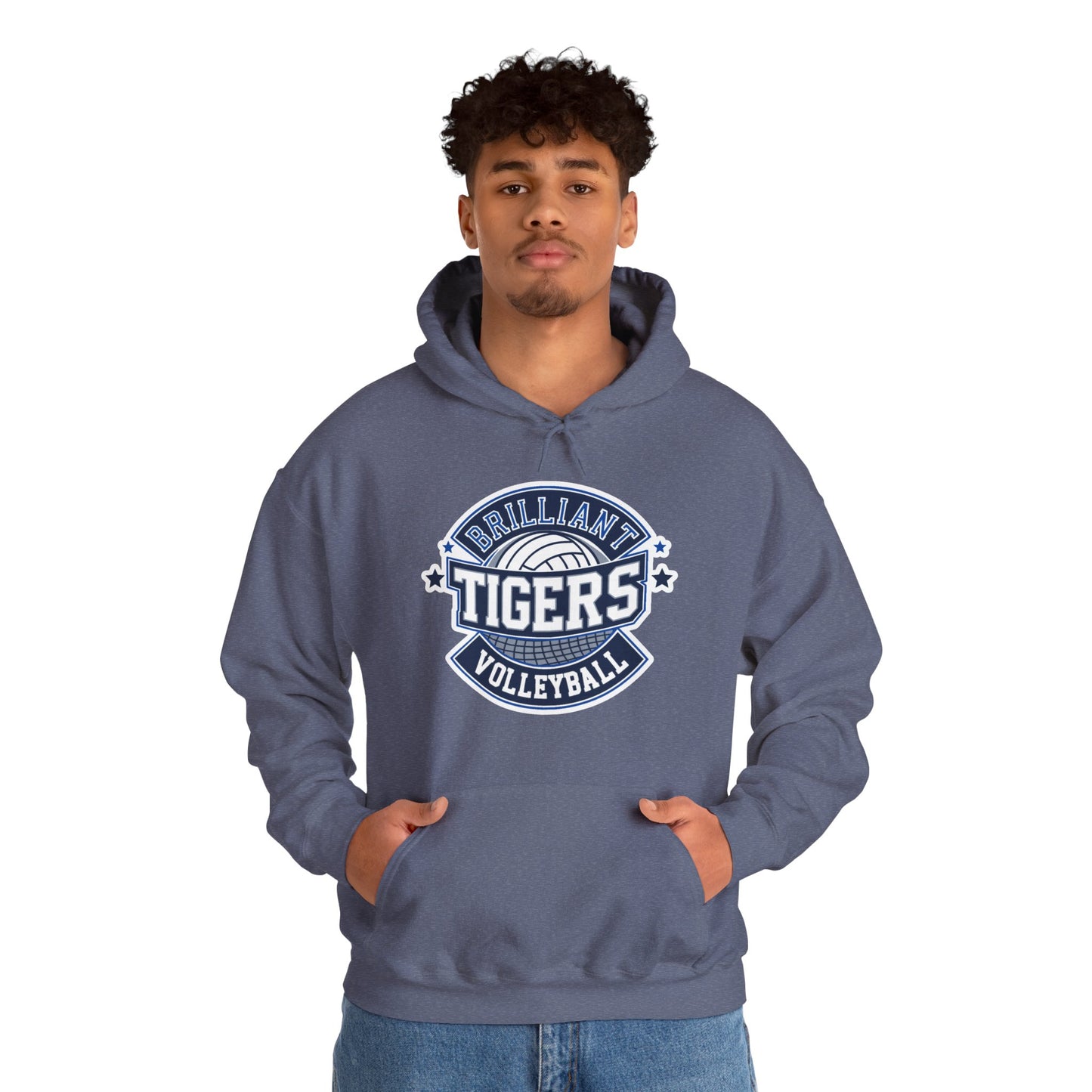 Adult Hoodie Sweatshirt \ Brilliant Tigers Volleyball \ BTV1