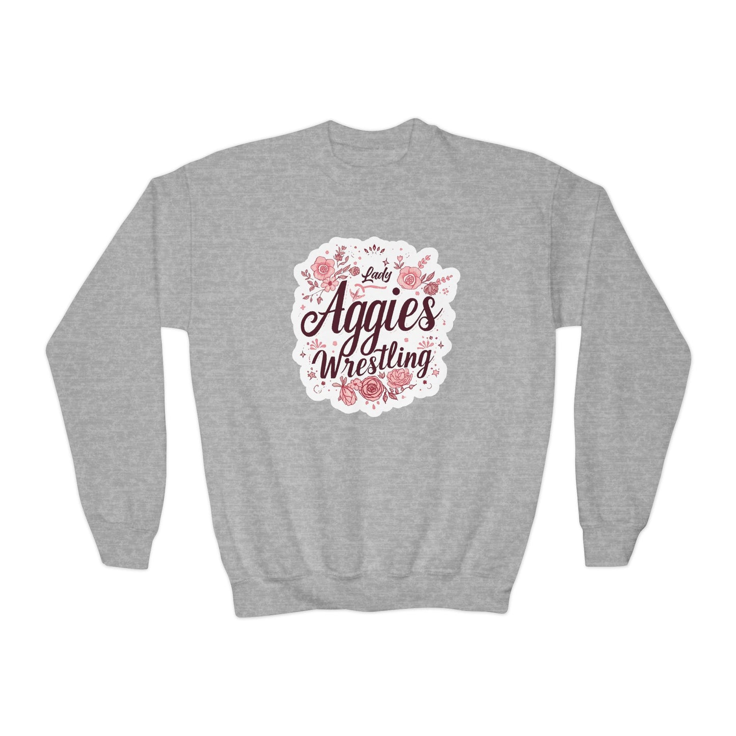 Youth Crewneck Sweatshirt \ Hamilton Aggies Wrestling \ HAWG1