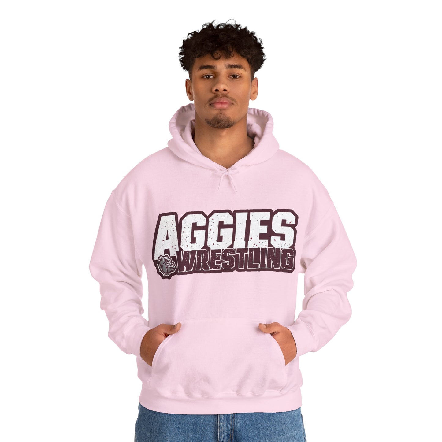 Adult Hoodie Sweatshirt \ Hamilton Aggies Wrestling \ HAW3
