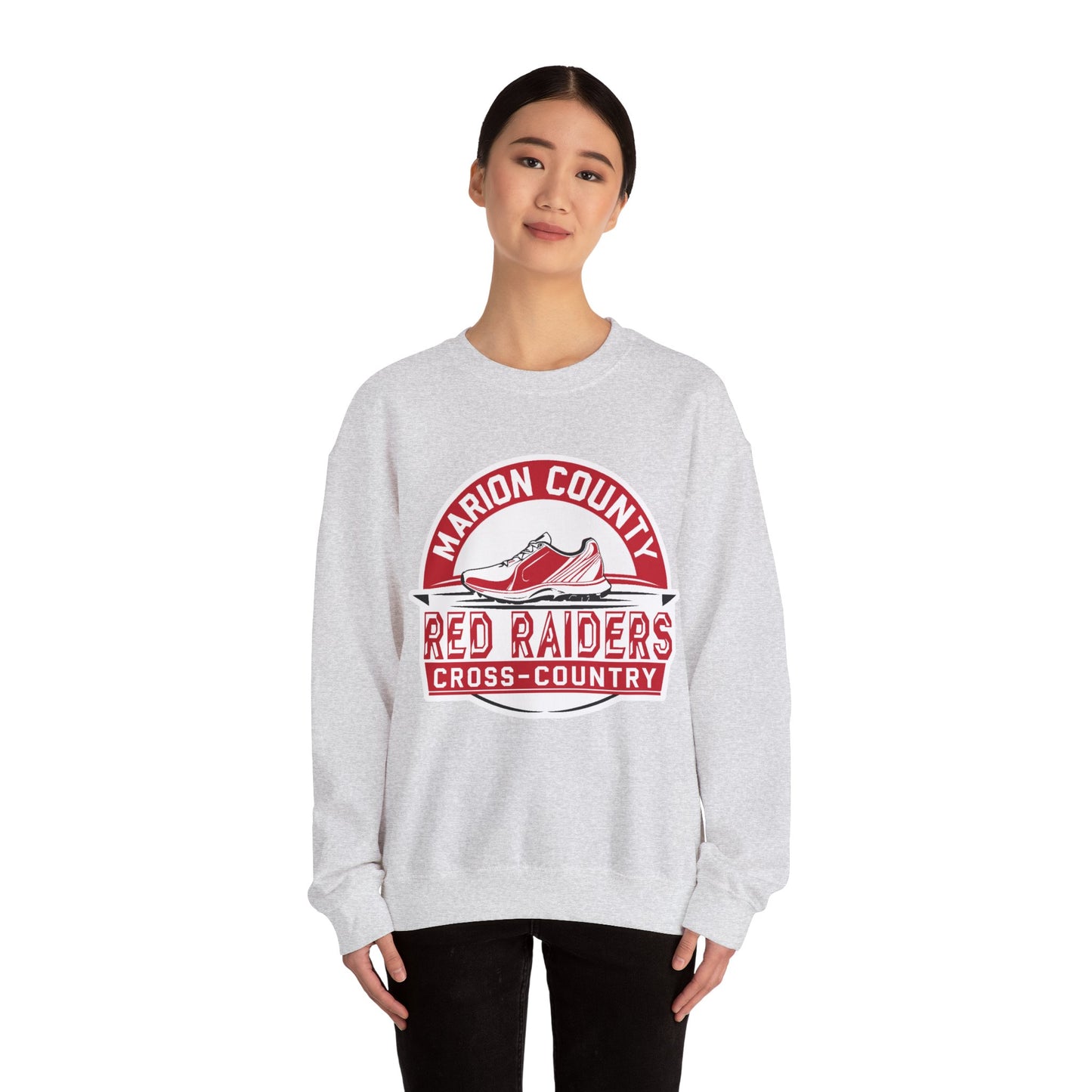 Adult Crewneck Sweatshirt \ Marion County Red Raiders Cross-Country \ MCCC1