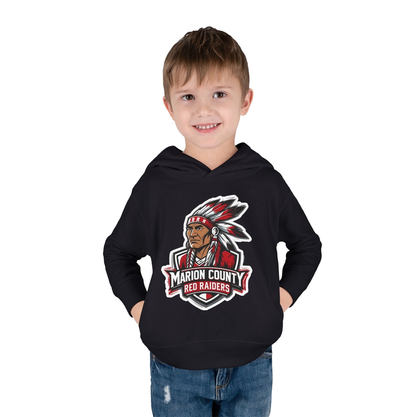 Toddler Hoodie Sweatshirt \ Marion County Red Raiders \ MC2