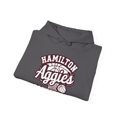 Adult Hoodie Sweatshirt \ Hamilton Aggies Basketball \ HABBG1