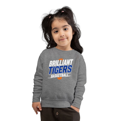 Toddler Crewneck Sweatshirt \ Brilliant Tigers Basketball \ BTBK1