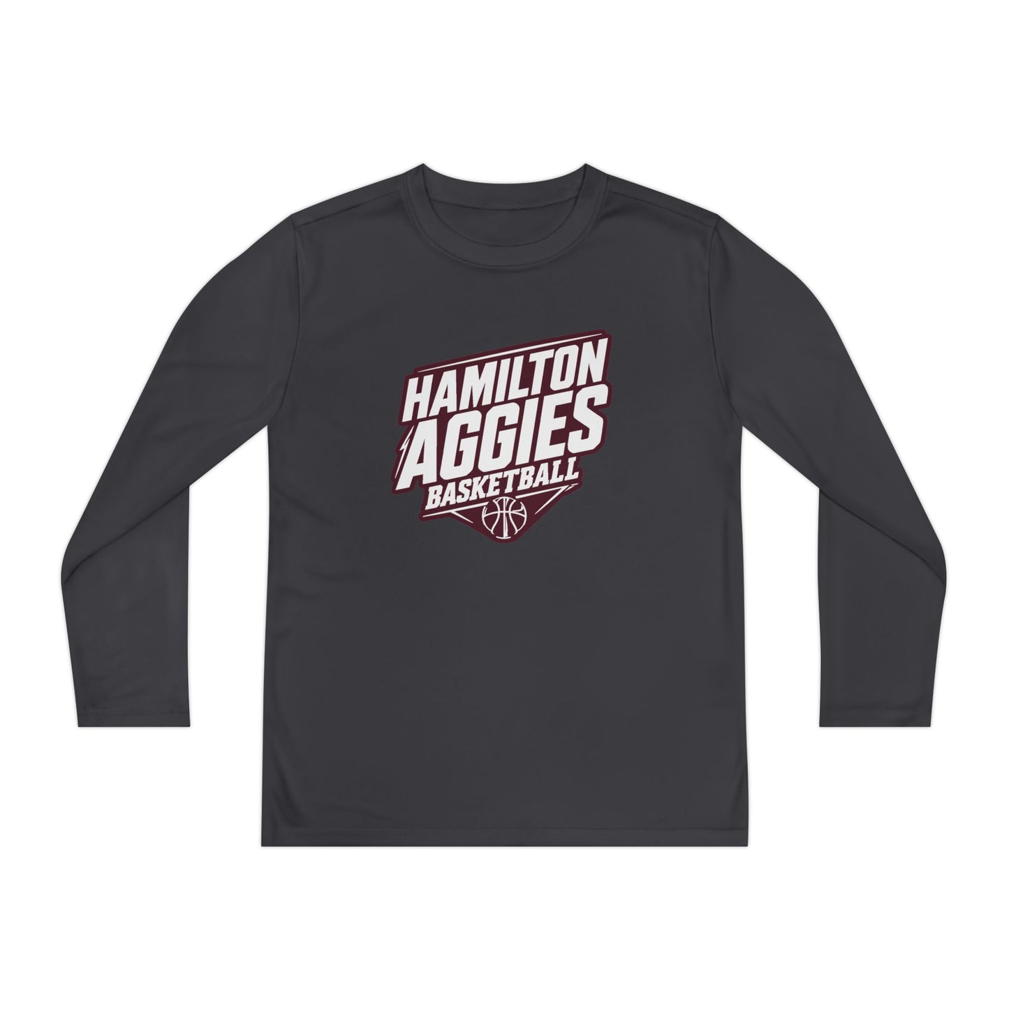 Youth Long Sleeve Tee \ Hamilton Aggies Basketball \ HABB2