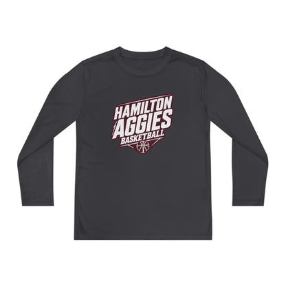 Youth Long Sleeve Tee \ Hamilton Aggies Basketball \ HABB2