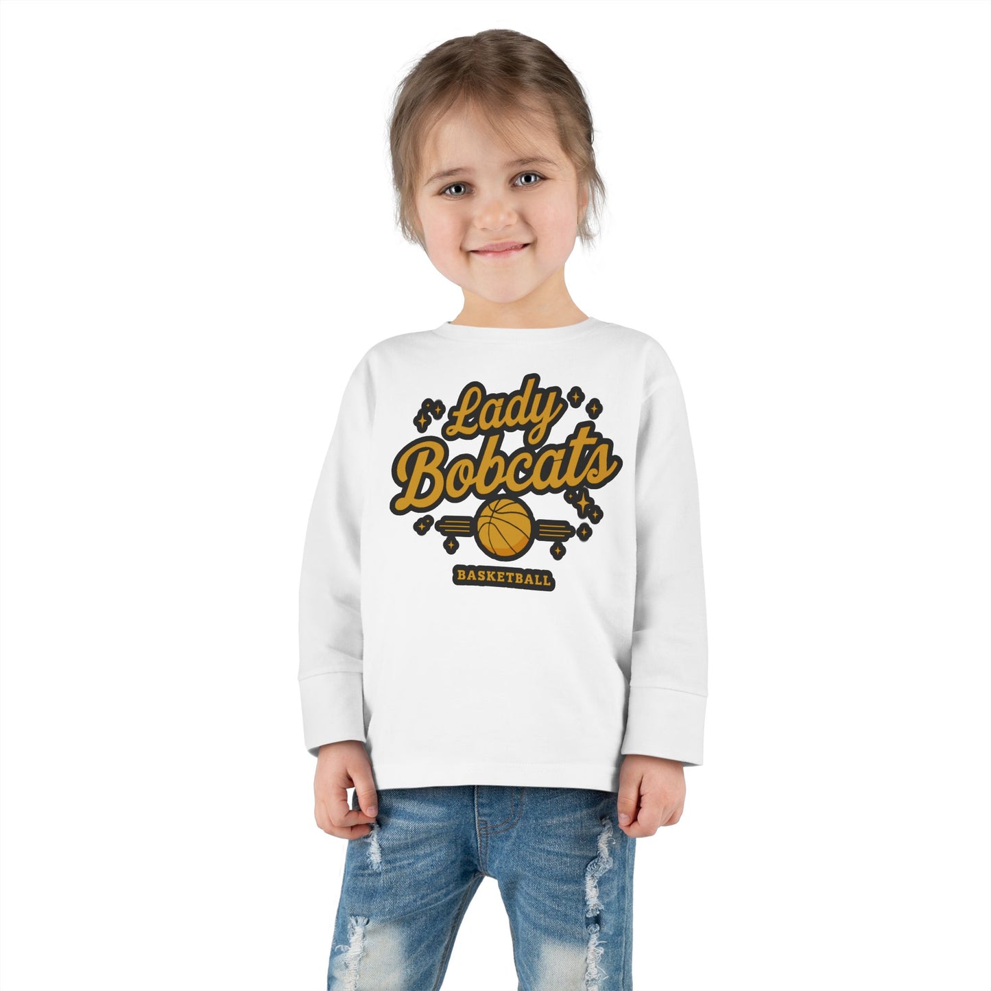Toddler Long Sleeve Tee \ Phil Campbell Bobcats Basketball \ PCBBKG2